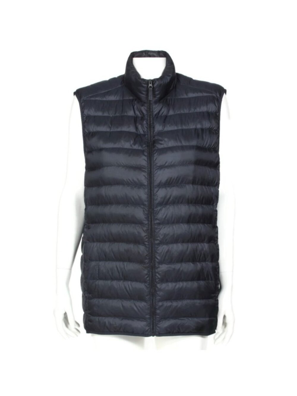 Uniqlo Ultralight Down Quilted Puffer Vest Women Size L Blue Nylon Packable /747